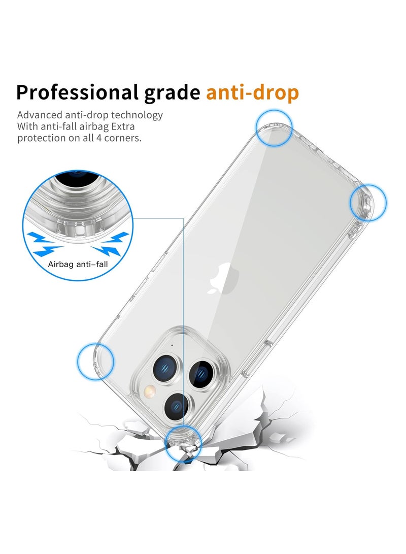 Case Cover Compatible with iPhone 15 Pro max, Hard Back Slim Shockproof Bumper Cover Anti-Scratch Crystal Clear Case - Image 5