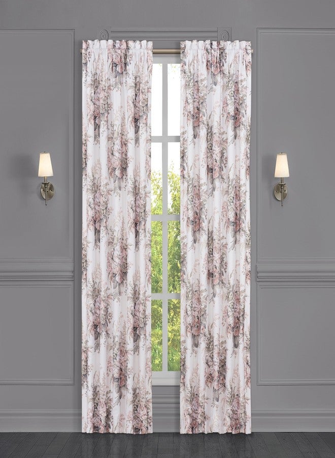 Overstock Five Queens Court 84" Window Panel Pair, Blush, 41X84 - Image 5