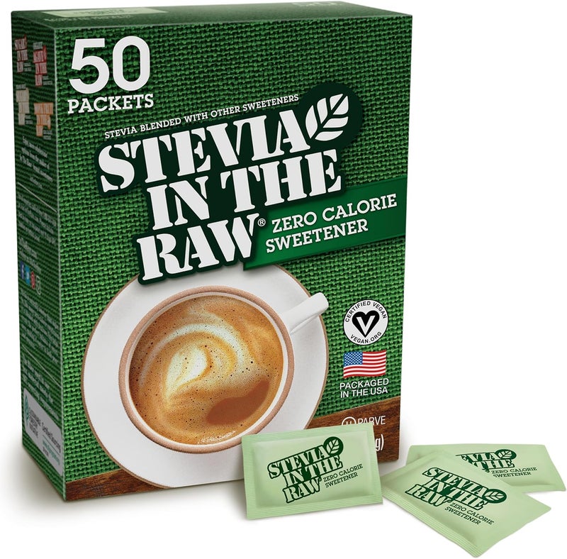 IN THE RAW Stevia In The Raw Zero Calorie Sweetener - 50 Packets - Image 1