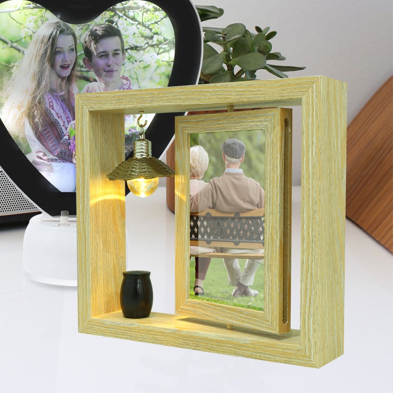 2 Sets of Memorial Photo Frame Picture Frame Tabletop Photo Frame with Small Urn for Ashes - Image 5