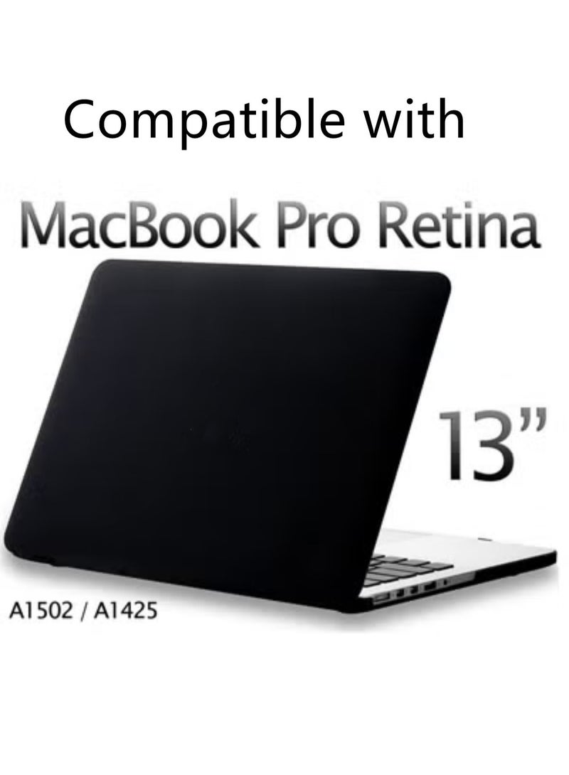 Older Version Case Smooth Hard Shell Slim Protective Case Compatible with MacBook Pro 13 Inch 2015-2012 Release Model A1502 A1425 w/Retina Display Rubberized Bottom Cover (Black) - Image 3