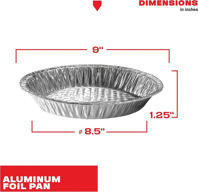 NoCry Premium Disposable Pie Pans 9 Inch (50 Pack) — Made in USA — Foil Aluminum Tins with Curl Lip for Baking Delicious Tarts or Crispy Pastry Crusts — Lightweight Yet Sturdy — Even Heat Distribution - Image 5