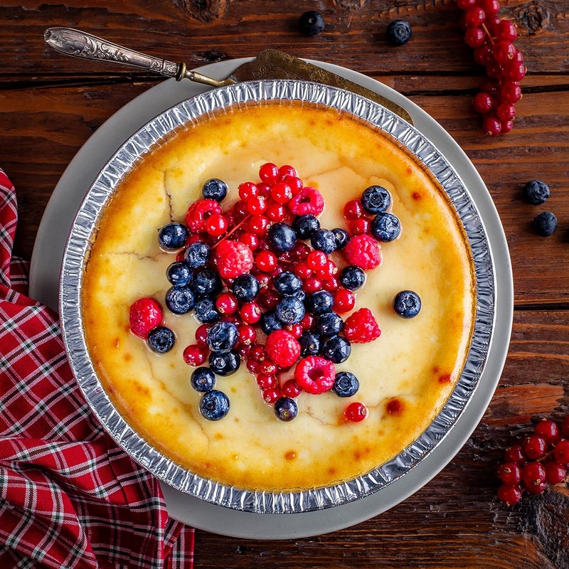 NoCry Premium Disposable Pie Pans 9 Inch (50 Pack) — Made in USA — Foil Aluminum Tins with Curl Lip for Baking Delicious Tarts or Crispy Pastry Crusts — Lightweight Yet Sturdy — Even Heat Distribution - Image 4