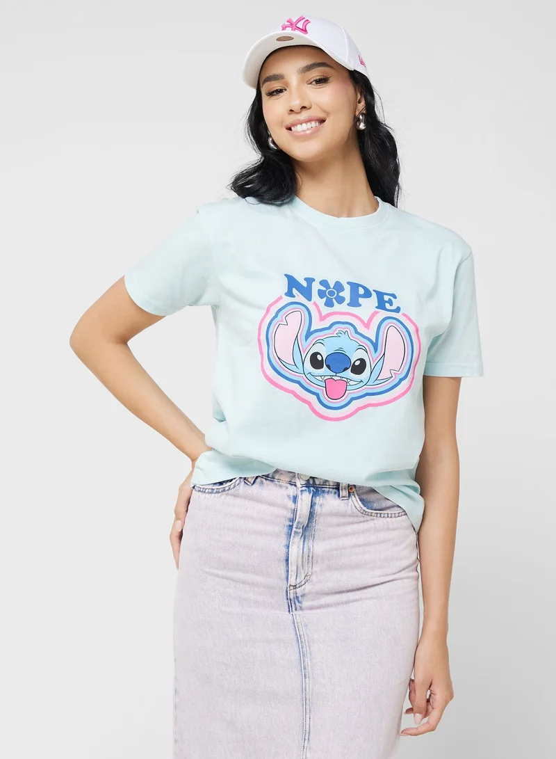 ديزني Stitch Garment Dye Graphic T-Shirt