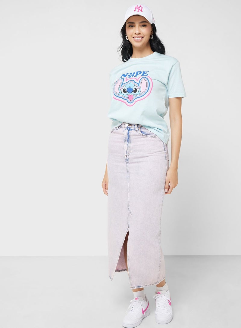Disney Stitch Garment Dye Graphic T-Shirt - Image 4