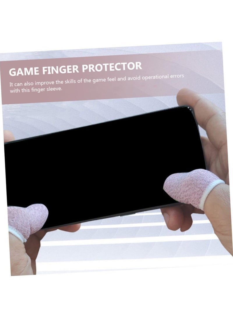 Thumb Sleeves Mobile Gaming Finger Covers 10pcs Game Finger Cot Finger Caps Gaming Sleeve Pink Carbon Fiber Profession Grip Gaming Finger Sleeve Touch Screen - Image 3