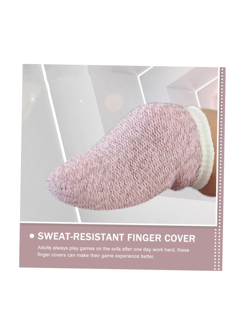 Thumb Sleeves Mobile Gaming Finger Covers 10pcs Game Finger Cot Finger Caps Gaming Sleeve Pink Carbon Fiber Profession Grip Gaming Finger Sleeve Touch Screen - Image 5