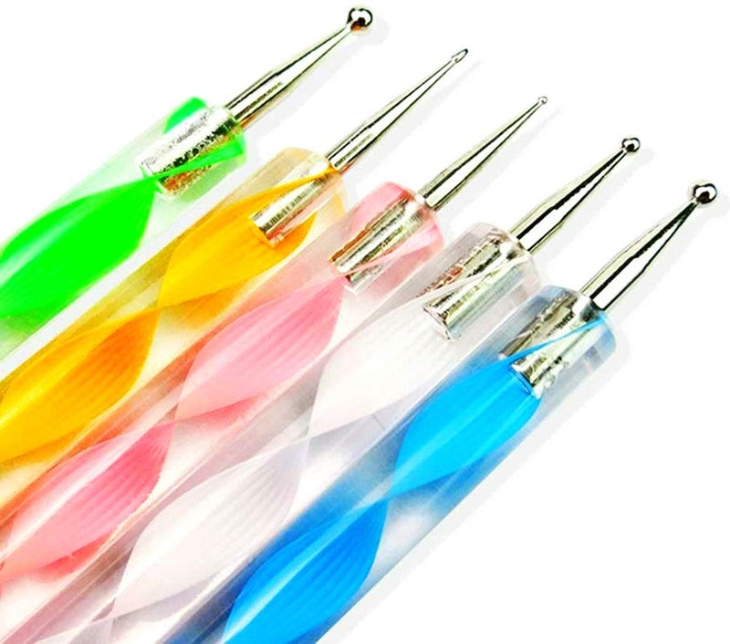 E Shopping 13 Pcs Acrylic Dotting Tool Set Embossing Stylus for Pottery Ceramic and Polymer Clay Multicolour - Image 2