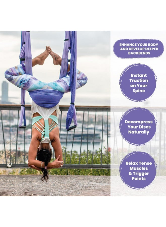 YOGABODY - YOGABODY Yoga Trapeze Pro Yoga Inversion Swing with Free Video Series and Pose Chart, Purple - Image 1