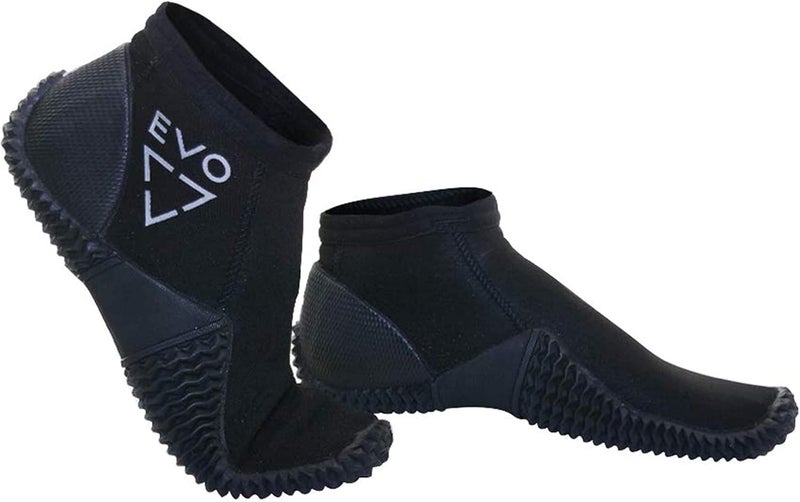 EVO 2MM Neoprene Low Cut Dive Boots with Anti-Slip Rubber Sole, Pull on Low Cut Dive Boots for All Watersports, Dive Booties, Snorkeling Booties, Paddleboarding Booties - Image 1