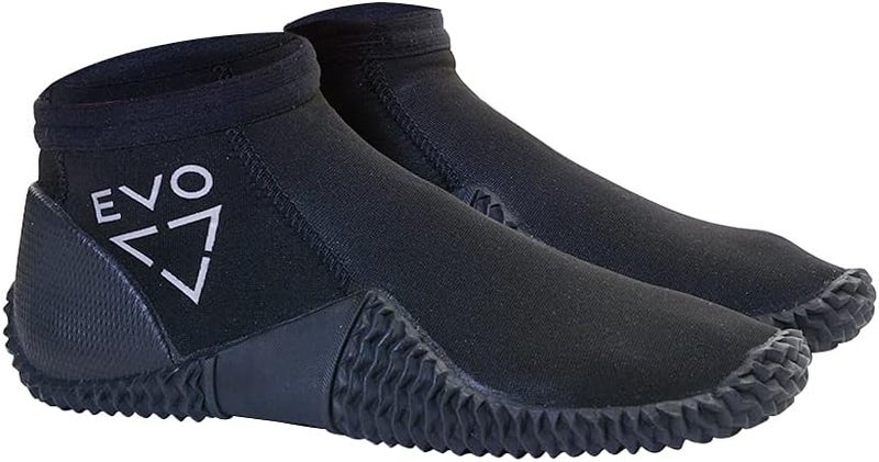 EVO 2MM Neoprene Low Cut Dive Boots with Anti-Slip Rubber Sole, Pull on Low Cut Dive Boots for All Watersports, Dive Booties, Snorkeling Booties, Paddleboarding Booties - Image 3