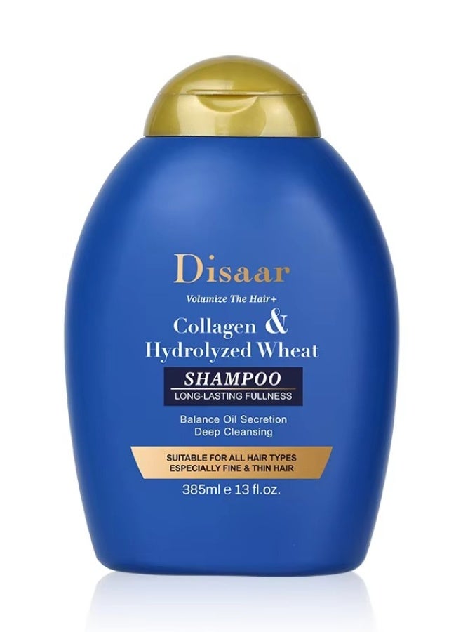 Disaar Collagen and Hydrolyzed Wheat Shampoo 385 ml Strengthening Moisturizing Hair Repair Anti Breakage Hair Care - Image 1