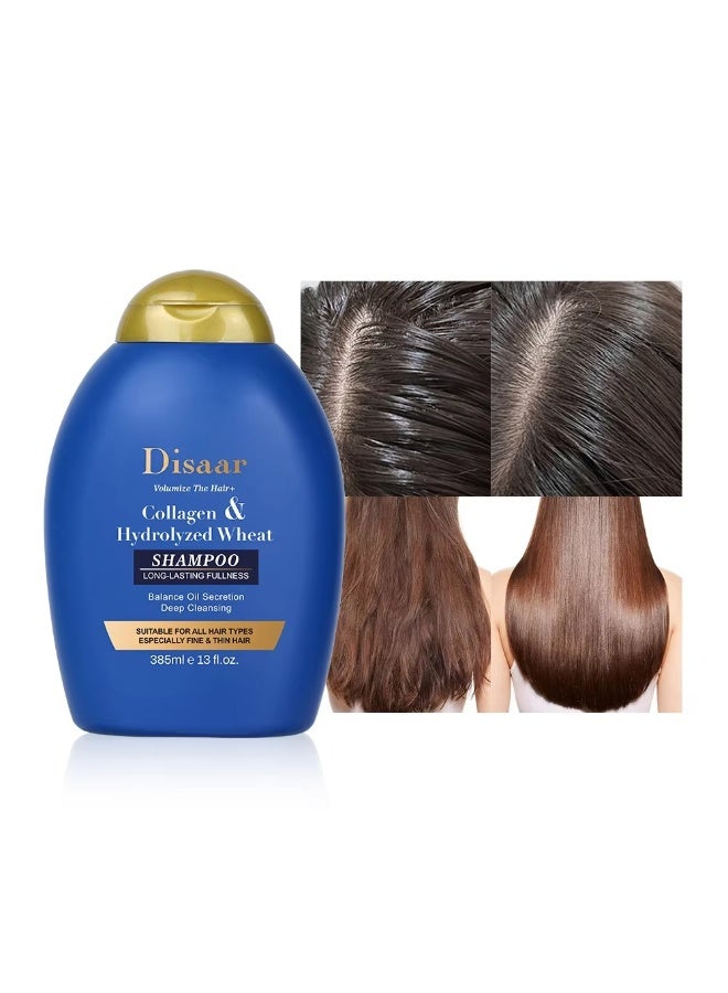 Disaar Collagen and Hydrolyzed Wheat Shampoo 385 ml Strengthening Moisturizing Hair Repair Anti Breakage Hair Care - Image 3