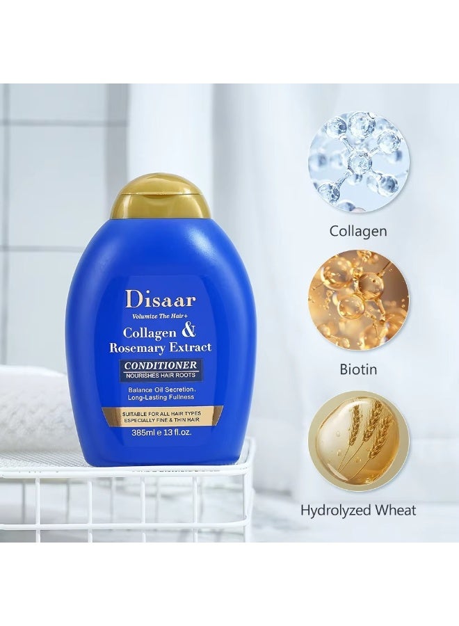 Disaar Collagen and Hydrolyzed Wheat Shampoo 385 ml Strengthening Moisturizing Hair Repair Anti Breakage Hair Care - Image 2