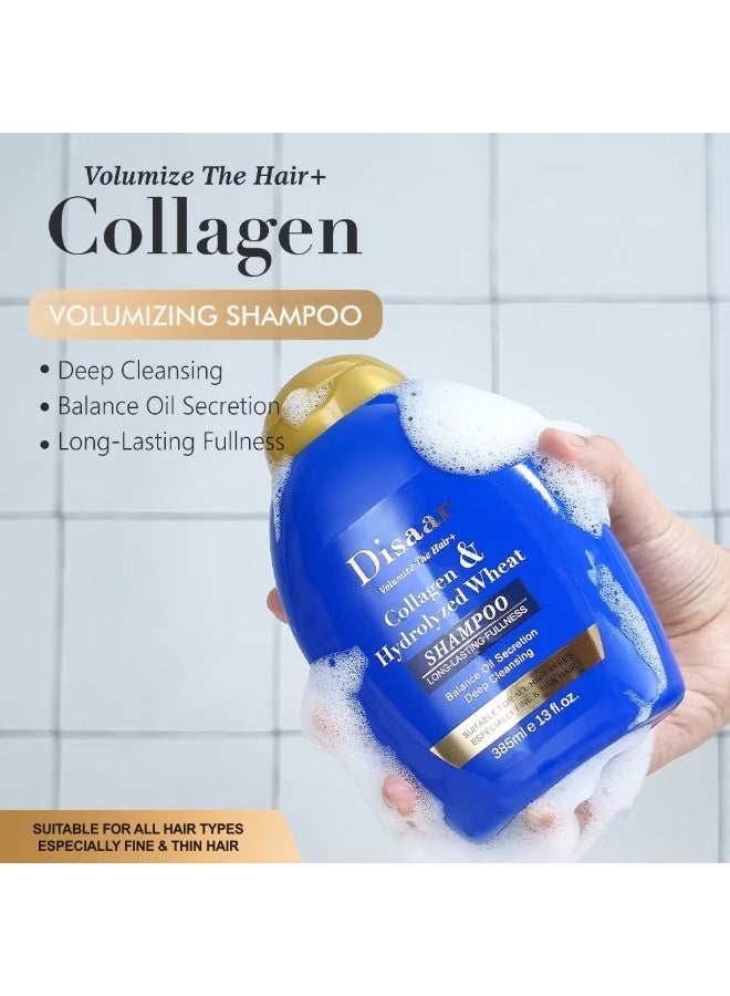 Disaar Collagen and Hydrolyzed Wheat Shampoo 385 ml Strengthening Moisturizing Hair Repair Anti Breakage Hair Care - Image 5