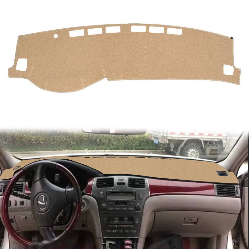 غطاء لوحة القيادة هانلانكا مخصص لسيارات لكزس ES300 ES330 2002 2003 2004 2005 2006 بيج
