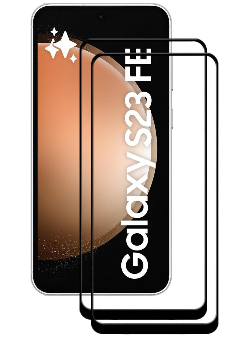 ACLIX 2 Pieces Antistatic ESD Dustproof Premium Quality High Definition Tempered Glass Screen Protector Designed For Samsung Galaxy S23 FE - Image 1