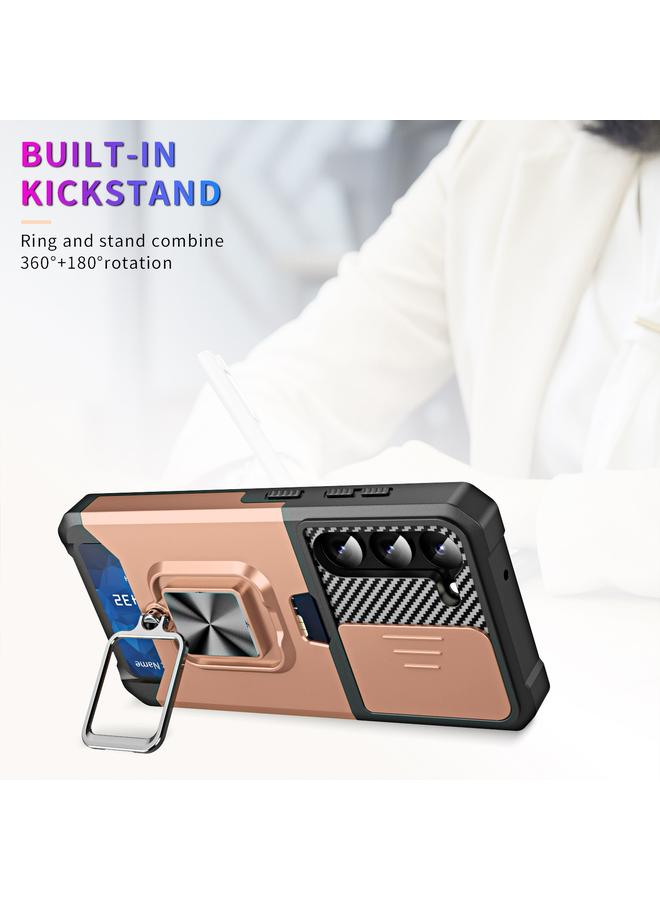 S-TOP Case For Samsung Galaxy S23+ 5G Sliding Camshield Phone Case with Ring Holder & Card Slot - Image 5