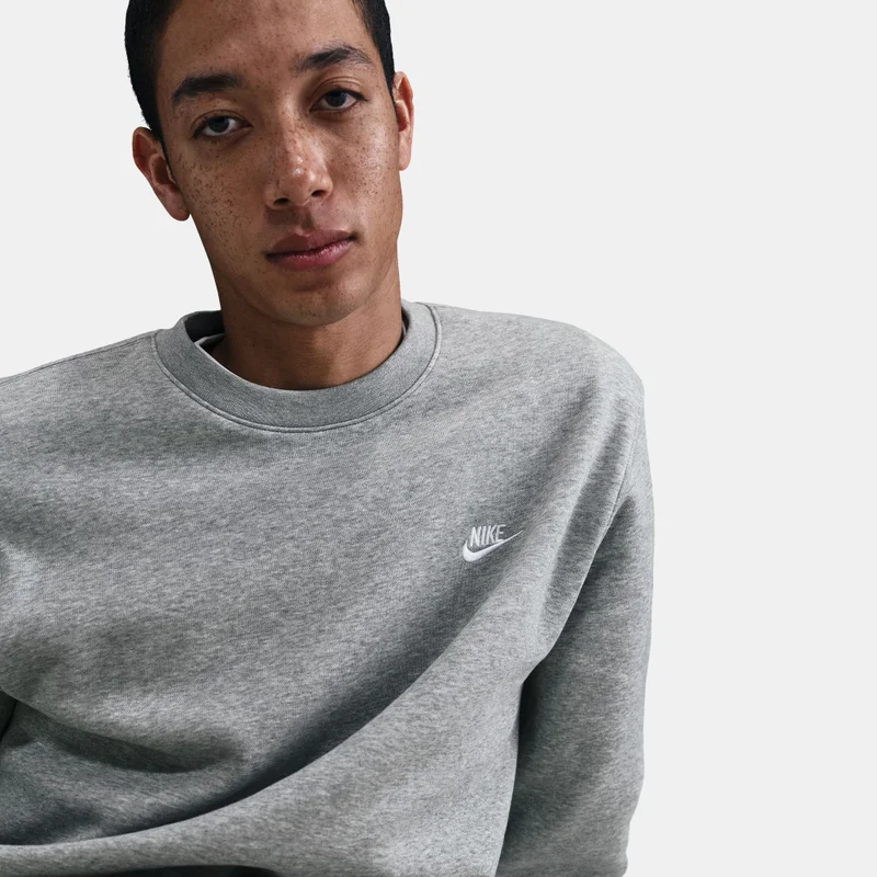 Nike Grey Men's Club Fleece Sweatshirt for Men | Best Price UAE