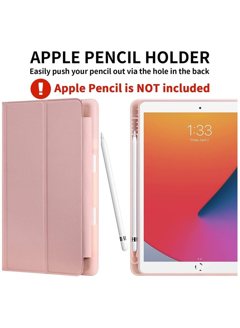 راكسوم حافظة iPad من الجيل التاسع/الثامن/السابع (2021/2020/2019) حافظة iPad مقاس 10.2 بوصة مع حامل قلم رصاص [وضع السكون/التنشيط] أغطية حماية ذكية بحامل مغناطيسي وظهر ناعم من مادة TPU رفيعة - Image 2