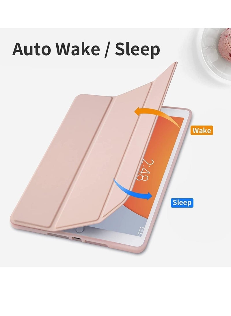 راكسوم حافظة iPad من الجيل التاسع/الثامن/السابع (2021/2020/2019) حافظة iPad مقاس 10.2 بوصة مع حامل قلم رصاص [وضع السكون/التنشيط] أغطية حماية ذكية بحامل مغناطيسي وظهر ناعم من مادة TPU رفيعة - Image 3