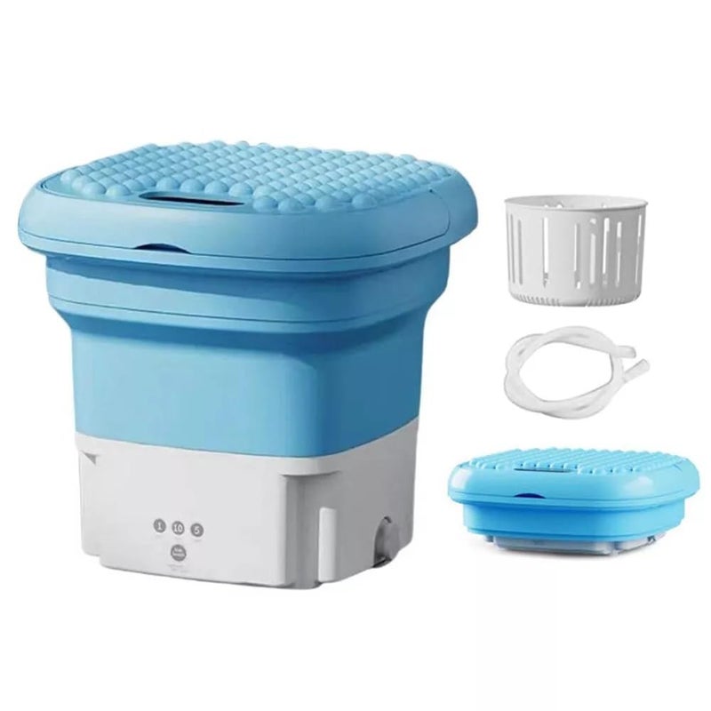 WEADFAX Heattack SeMi AuToMaTiC FoLdInG 11L SmAlL MiNi WaShInG MaChInE WiTh DrYeR DeEp CLeAnInG FoR UnDeRwEaR WaShINg MaChInE ClOtHeS WaShEr W2  - Image 1