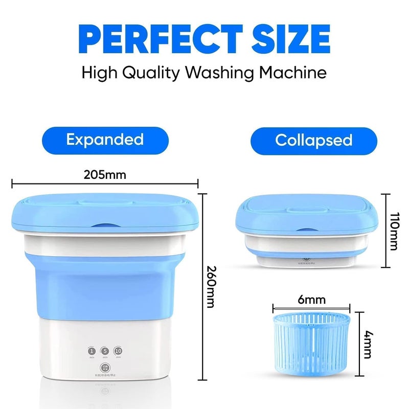 WEADFAX Heattack SeMi AuToMaTiC FoLdInG 11L SmAlL MiNi WaShInG MaChInE WiTh DrYeR DeEp CLeAnInG FoR UnDeRwEaR WaShINg MaChInE ClOtHeS WaShEr W2  - Image 5