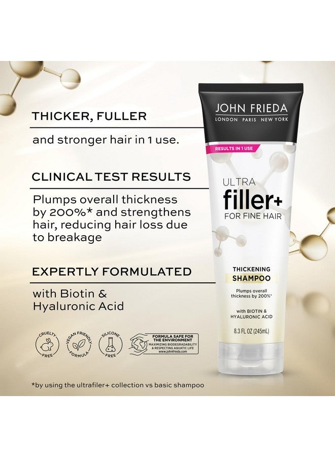 John Frieda Ultrafiller+ Thickening Shampoo For Fine Hair Volumizing Shampoo Biotin And Hyaluronic Acid Hair Thickening Shampoo 8.3 Oz - Image 4