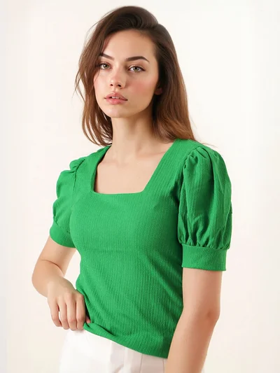 BIG DART BDART Slim Fit Square Collar Blouse