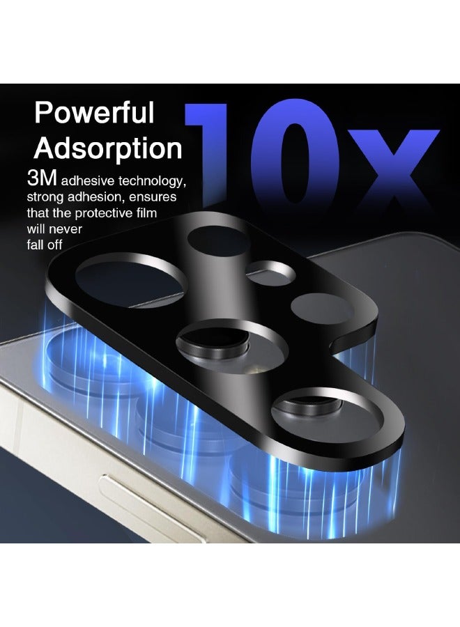 3 Pack Samsung Galaxy S25 Ultra Tempered Glass Camera Lens Protector, Ultra HD, 9H Hardness, Anti-Scratch, Case Friendly, Easy Installation - Black - Image 3