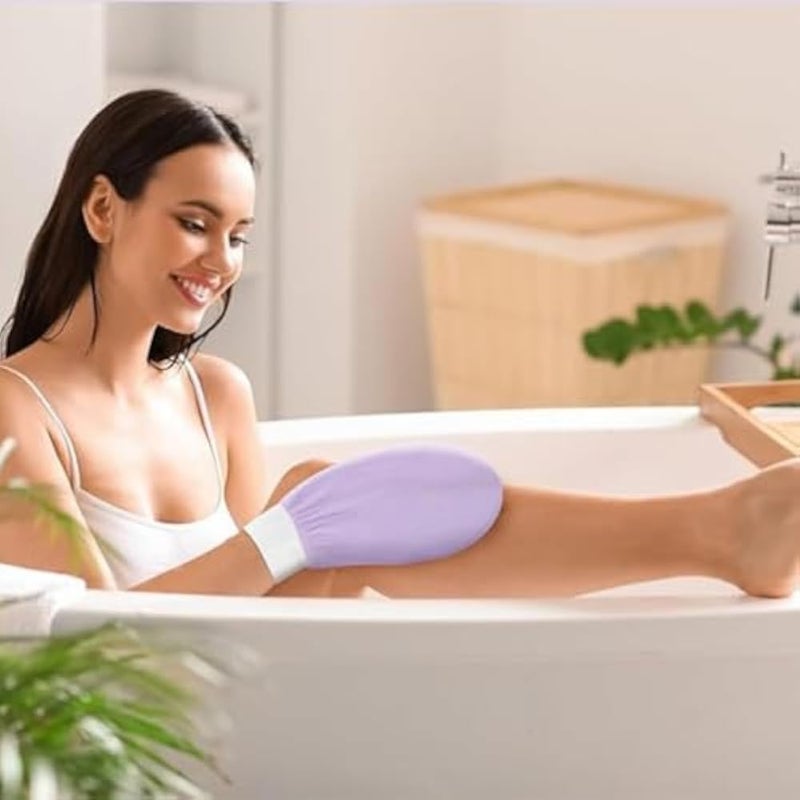 1 Piece Bath Gloves Strong to Scrub Mud and Dust, Deep Exfoliating Mitt, Body Scrub Gloves, Dead Skin Remover for, Exfoliating Gloves, Random Colors - Image 1
