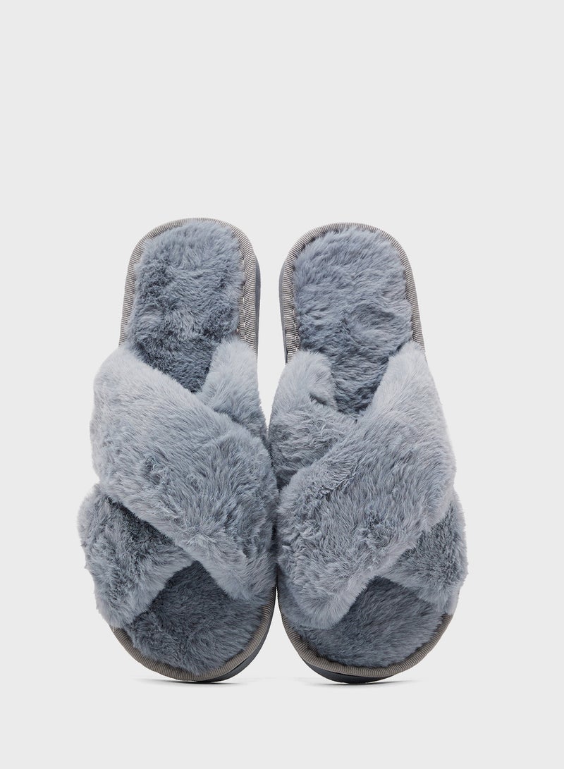 Ginger Crossover Fluffy Bedroom Slipper - Image 4