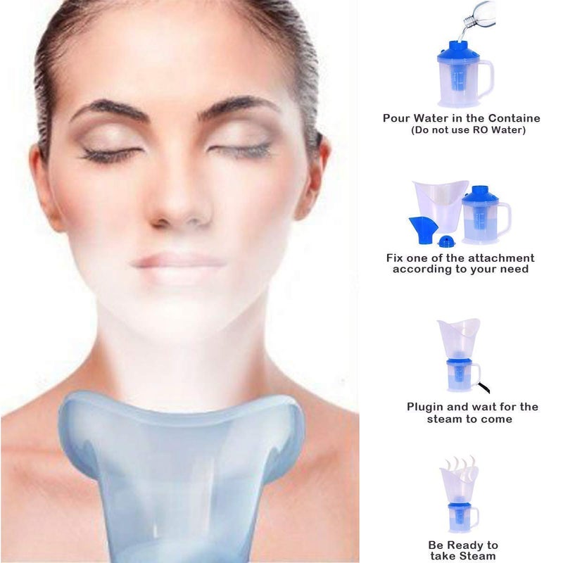 Rufiys Facial Steam Vaporizer Machine Inhaler Steamer Nose Steamer for Cold Cough Sauna Facial Steamer Multicolor - Image 3