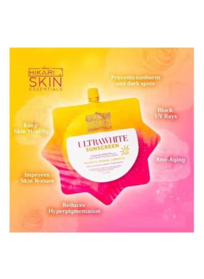 هيكاري **مجموعة هيكاري للعناية بالبشرة: واقي شمس فائق التبييض (3 عبوات × 50 مل)** عامل حماية SPF50 PA++++، تركيبة خفيفة كالهواء ملائمة للبشرة، تبييض وترطيب، مقاوم للماء، جل سريع الامتصاص. - Image 2