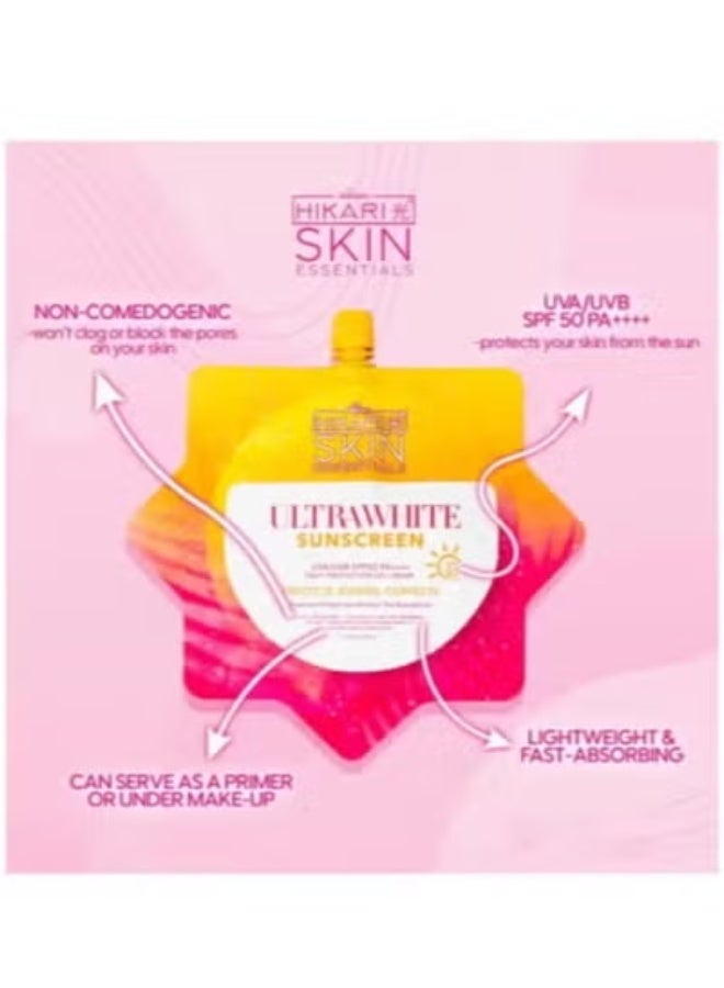 هيكاري **مجموعة هيكاري للعناية بالبشرة: واقي شمس فائق التبييض (3 عبوات × 50 مل)** عامل حماية SPF50 PA++++، تركيبة خفيفة كالهواء ملائمة للبشرة، تبييض وترطيب، مقاوم للماء، جل سريع الامتصاص. - Image 5