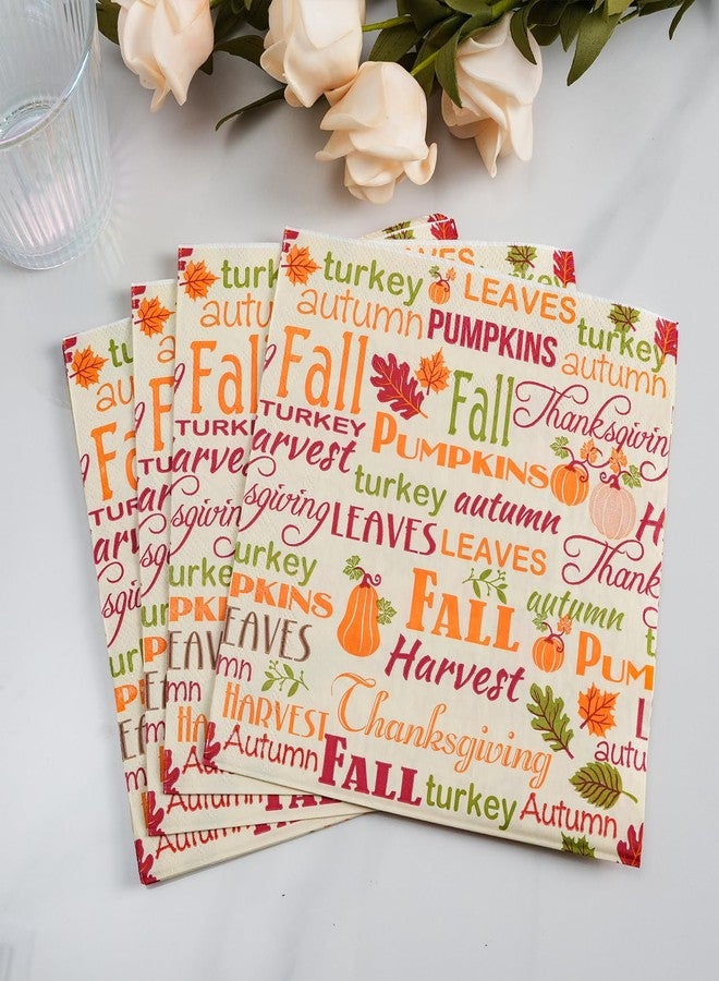 ATFUNSHOP Fall Napkins Thanksgiving 50PCS 6.5X6.5” Disposable Paper Napkins for Fall Party Supplies Thanksgiving Dinner Party Table Decorations - Image 4