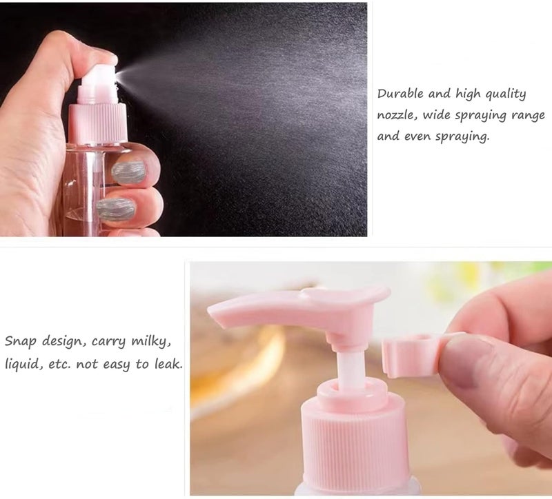 PiyuBind Travel Bottles Set For Toiletries Travel Size Containers Leak Proof Silicone Squeezable Spray Bottles Jars For Women Men, For Shampoo Lotion Body Wash (12pcs 100ml Toiletries Bottles) - Image 4