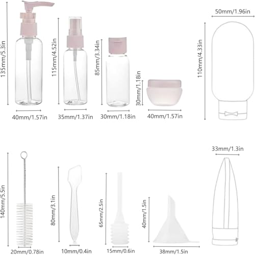 PiyuBind Travel Bottles Set For Toiletries Travel Size Containers Leak Proof Silicone Squeezable Spray Bottles Jars For Women Men, For Shampoo Lotion Body Wash (12pcs 100ml Toiletries Bottles) - Image 2