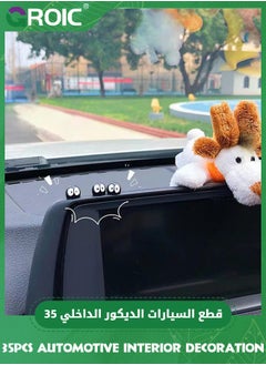 GROIC 35 Pcs Cute Soot Sprites, Automotive Interior Decoration Accessories for Car Rearview Mirror and Dashboard,Cute Anime Decor Automotive Ornament for Home Garden Office,Funny Ornament Gifts(Black)  - Image 5