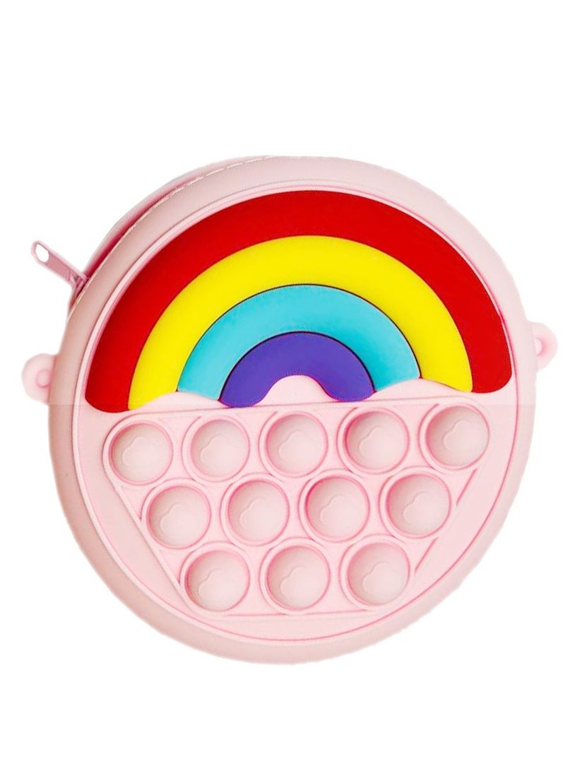 برايم محفظة من Pop It لطيفة Kawaii Fidget حسية تعليمية وتخفيف الضغط ومضادة للإجهاد للبالغين والأطفال في العطلة من السيليكون هدية لعبة كروسبودي للأطفال  - Image 1