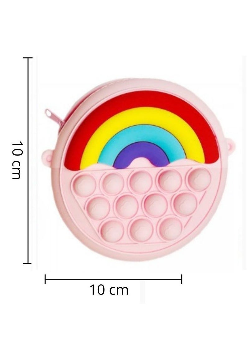 برايم محفظة من Pop It لطيفة Kawaii Fidget حسية تعليمية وتخفيف الضغط ومضادة للإجهاد للبالغين والأطفال في العطلة من السيليكون هدية لعبة كروسبودي للأطفال  - Image 2