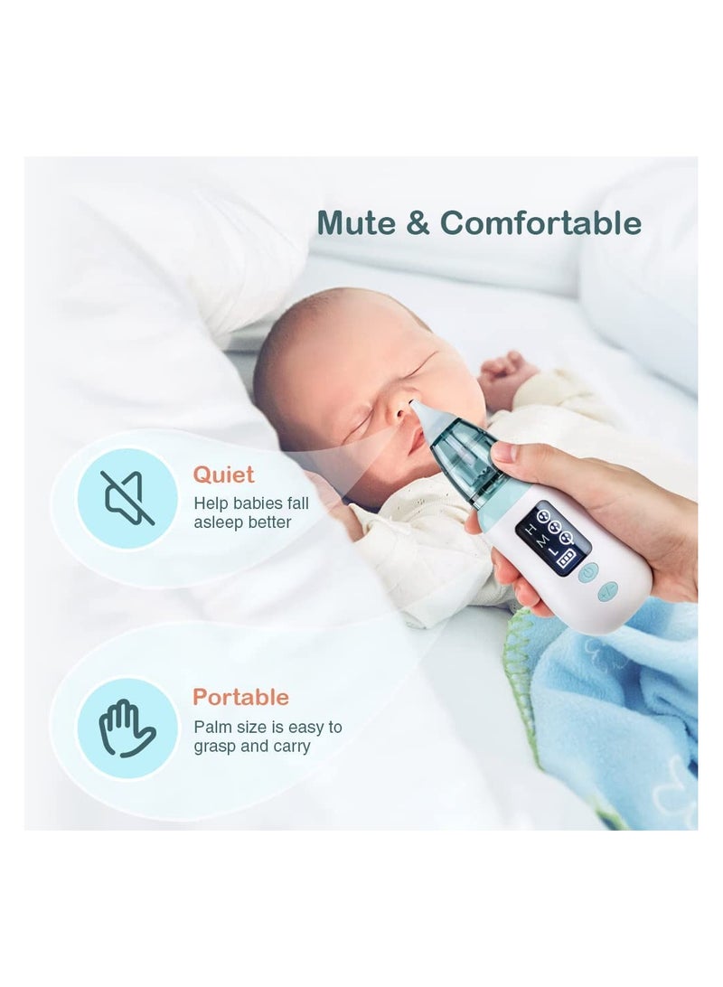 SYOSI 1PCS Automatic Nose Cleaner with Silicone Nose Tips  5 Levels of Suction  Soothing Function Rechargeable Portable - Image 5