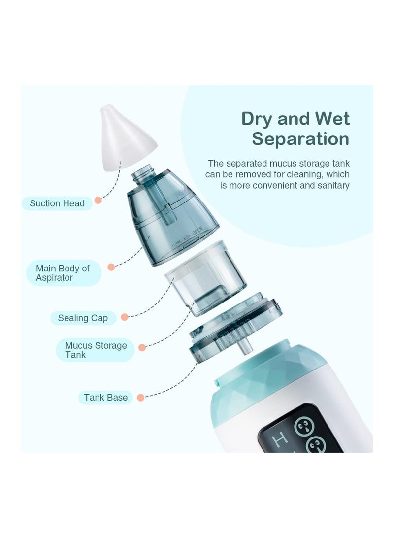 SYOSI 1PCS Automatic Nose Cleaner with Silicone Nose Tips  5 Levels of Suction  Soothing Function Rechargeable Portable - Image 3