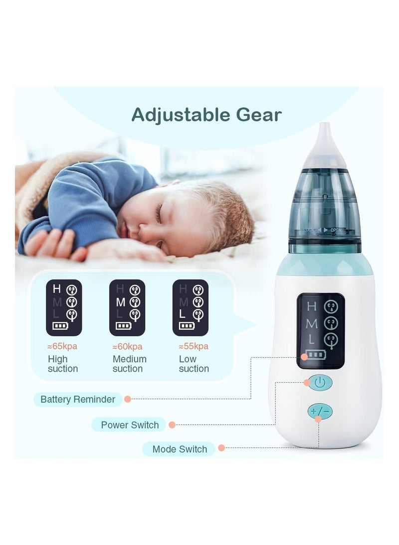 SYOSI 1PCS Automatic Nose Cleaner with Silicone Nose Tips  5 Levels of Suction  Soothing Function Rechargeable Portable - Image 2