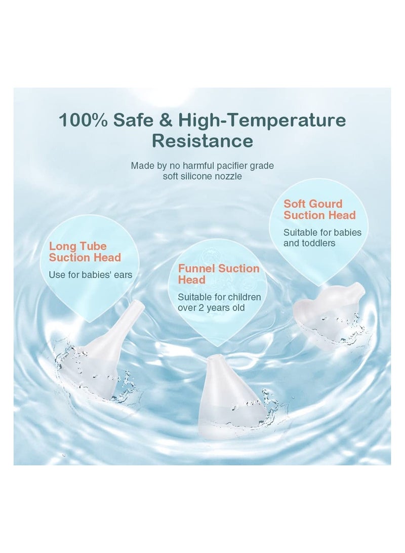 SYOSI 1PCS Automatic Nose Cleaner with Silicone Nose Tips  5 Levels of Suction  Soothing Function Rechargeable Portable - Image 4