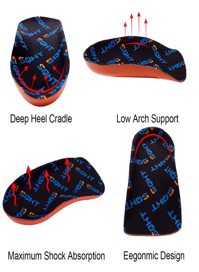 SQHT Heel Cups for Heel Pain, Heel Inserts for Heel Spurs, Plantar Fasciitis, Achilles Tendonitis Shoe Insert, Provide Shock Absorption and Cushioning, 3/4 Shoe Insoles for Women (Women's 6-10) - Image 3