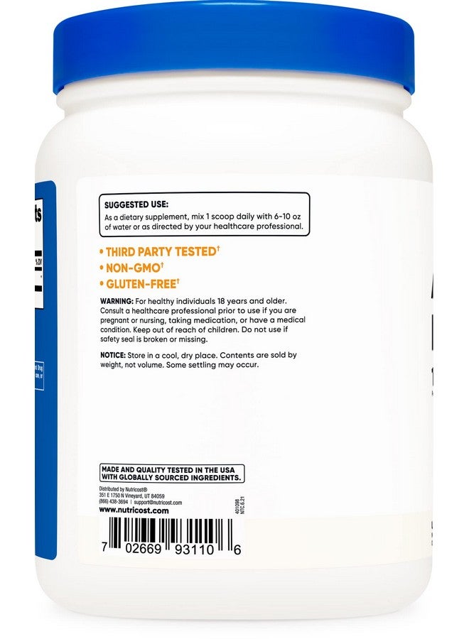 Nutricost Acetyl L-Carnitine (ALCAR) 500 Grams - 1000mg Per Serving - Pure Acetyl L-Carnitine Powder - Image 3