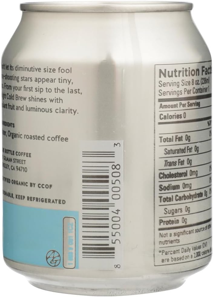 Blue Bottle Coffee Bright Cold Brew Coffee - Medium Roast (6 Pack, 8oz Cans) - Image 3