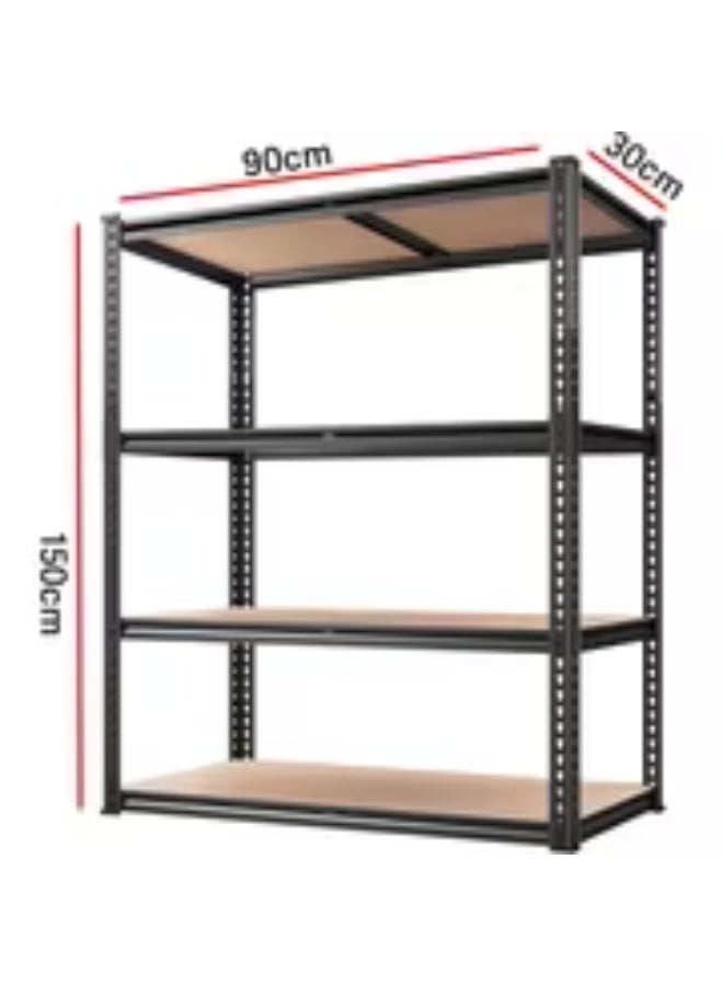 إيروريكس رف تخزين قابل للتعديل من 4 طوابق | 90×30×150 سم رف معدني ثقيل التحمل للمرآب، المطبخ، المخزن، القبو، الحمام وغرفة الغسيل – رف أرضي - Image 5