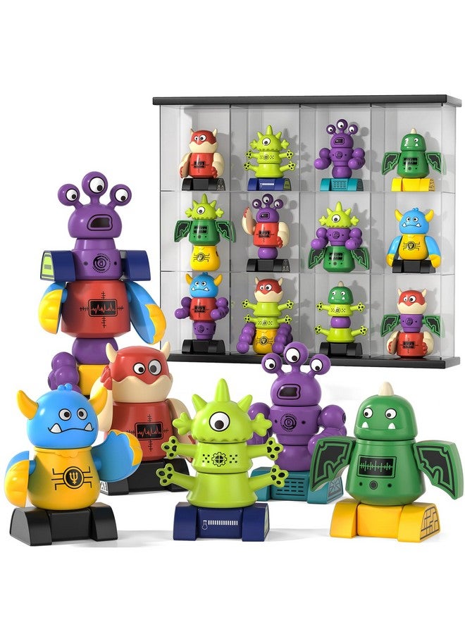 TEMI Magnetic Robot Toy For 3-5 Years Old - Monster Blocks Stacking Transform Toys With Storage Box, Set For Kids Age 3 4 5 6 7 Years Old Boys, Christmas & Birthday Gift - Image 1